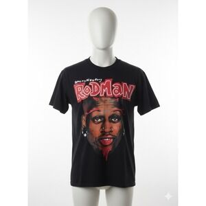 Dennis Rodman "America's Bad Boy" T-Shirt Men's Large - Vintage Style - Black
